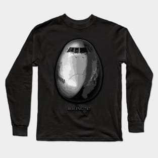 747 front view Long Sleeve T-Shirt